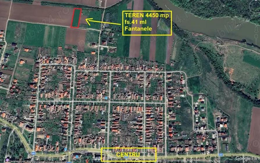 Teren pretabil locuri de casa Fantanele, 4450 mp fs.41 ml 56500 euro - 2