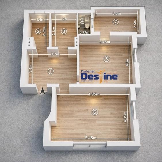 Ocazie Apartament 2 camere decomandat Copou Etaj 1 | Parcare | Ideal investitie - 2