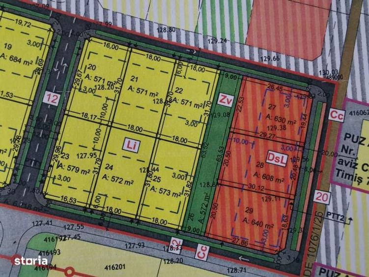 Com. 0% - Giarmata - Teren INTRAVILAN - Su: 571-684mp - Toate utilitat - 2