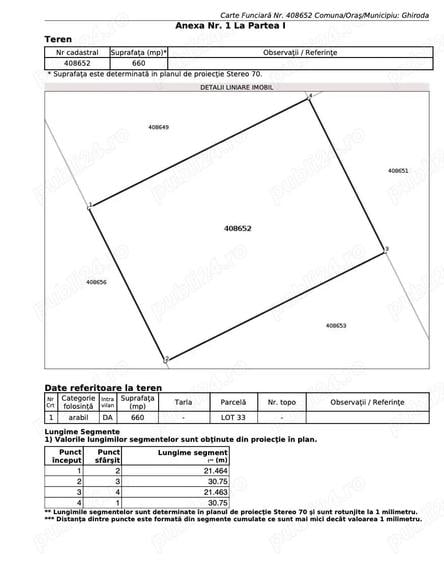PROPRIETAR PF: teren 660mp, Ghiroda, toate utilitatile, cartier Bistra - 2