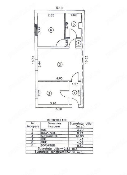 Apartament 2 camere, 43 mp, parter zona Stadion - 7