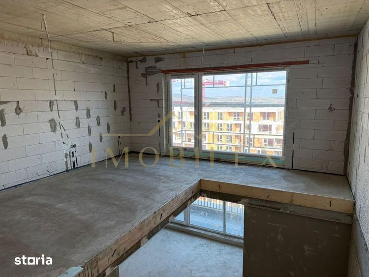 Apartament semifinisat 2 camere , 60mp, terasa, zona Sopor - 8