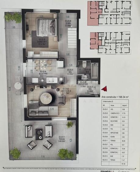 Apartament cu 4 camere decomandat, mobilat în Theodor Pallady - 35