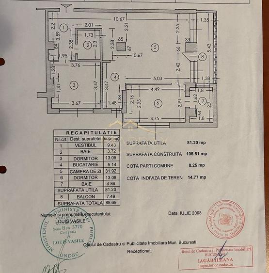 Apartament cu 3 camere, mobilat în Parcul Carol