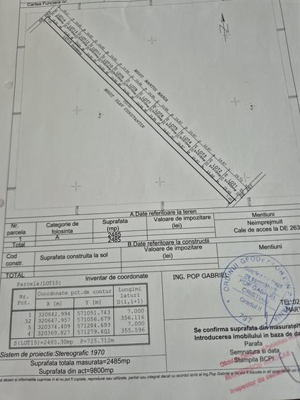 Teren Construcții intravilan de 510 mp, în Țegheș