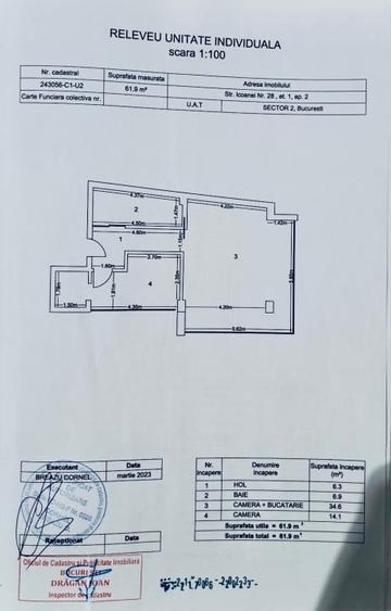 Apartament 2 camere de închiriat în imobil nou pe str.Icoanei  nr.28 - 13