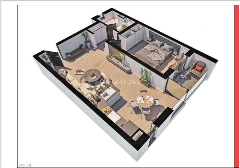 NOU | Apartament cu 2 camere - TORONTALULUI