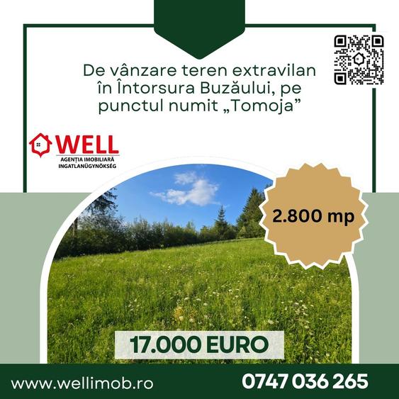 De vânzare teren extravilan în Întorsura Buzăului, pe punctul numit „Tomoja” - 1