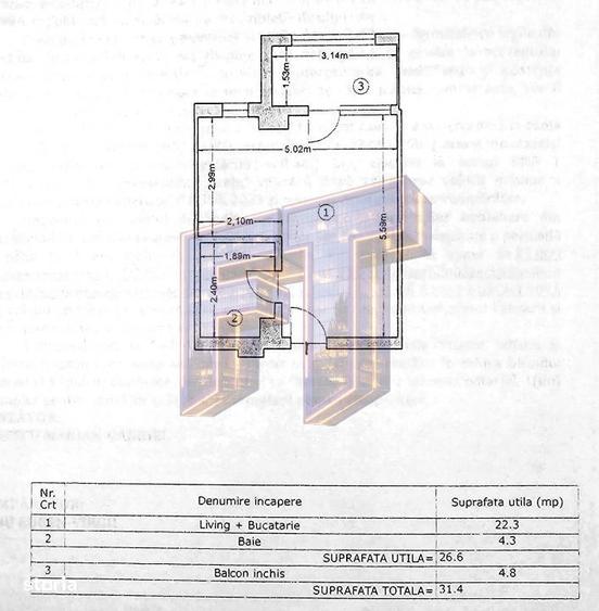 Garsoniera mobilata complet, bloc 2020, Chiajna - 4