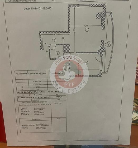 Vacaresti | 2 camere | 70mp | Semidecomandat | B12507 - 5