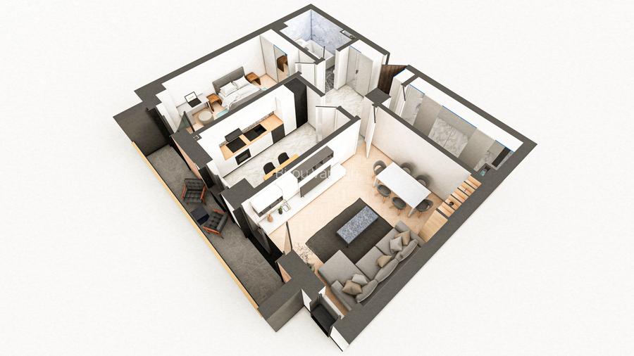 BRAUS CONFORT - Apartament Tip F – 2 Camere Decomandat BRAUS CONFORT - Apartament Tip F – 2 Camere Decomandat