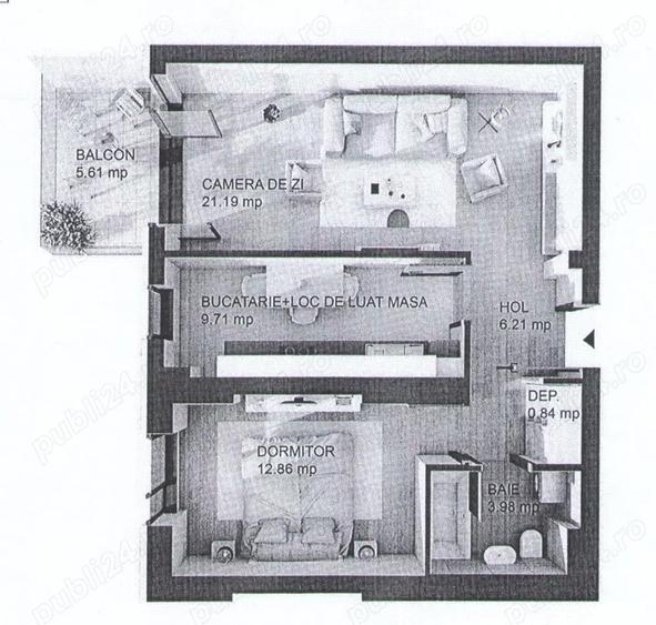 DIRECT proprietar: Ap. 2 camere in bloc nou, zona linistita, cu multa vegetatie. - 8