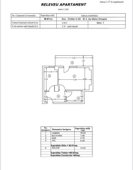 Imobiliar nou construit - Garsoniera - 60mp construiti - 1