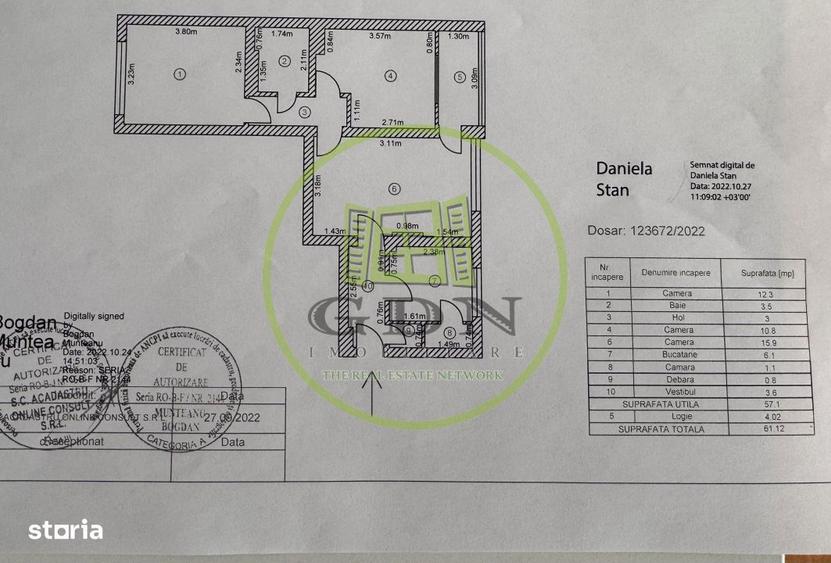 Apartament 3 camere Str. Pajurei | Etaj 1 | parcare | centrala | m - 11