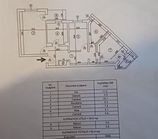 Apartament cu 3 camere - renovat de la placa - incalzire in pardoseala - 2