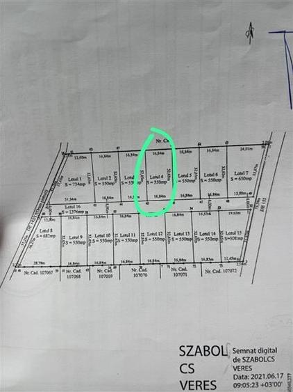 Teren de casa, 550mp, curent si apa, Carpinis, Brasov - 3