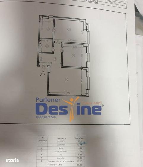 Apartament 3 camere, decomandat, 55 mp, demisol - zona Baza 3 - 1