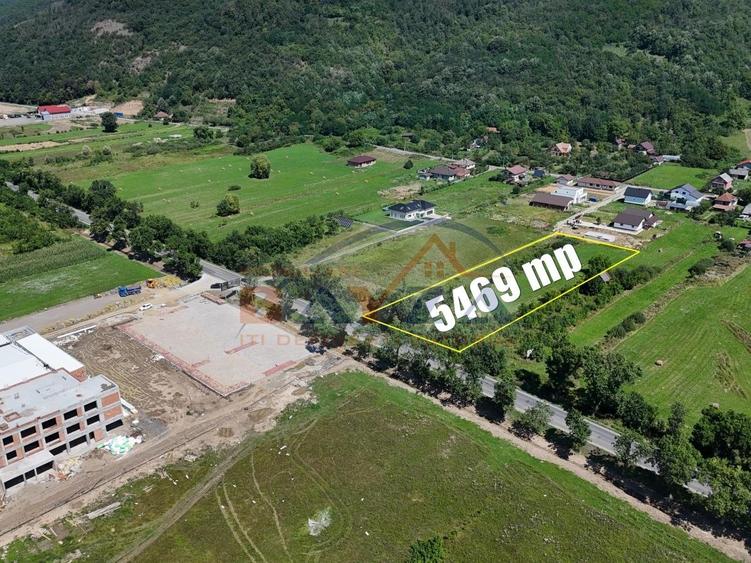 Teren intravilan - 5.469 mp, cu deschidere 44.4 m la DN1C - Cicârlău, Maramu - 3