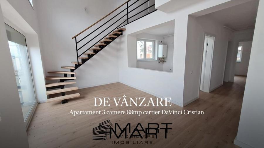 Apartament 3 camere 88mp etaj 2 cartier DaVinci - 1