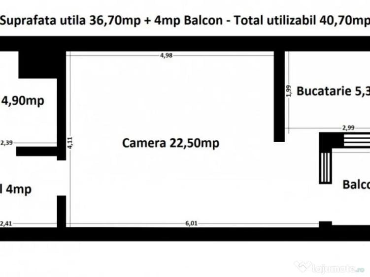 Eforie Nord Acapulco-Garsoniera 40,70mp mobilata-utilata tot - 15
