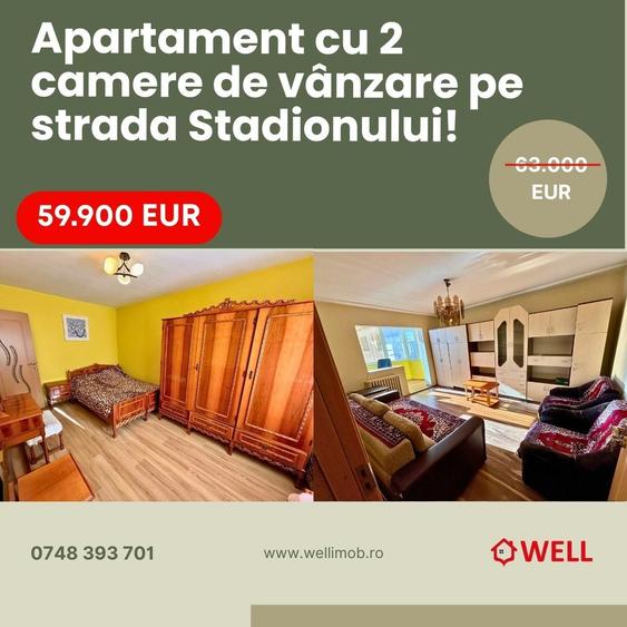 Apartament cu 2 camere, bloc din cărămidă, de vânzare pe strada Stadionului! - 10