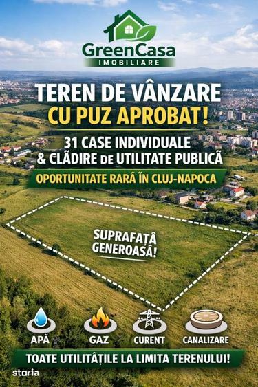 Teren de vanzare cu PUZ aprobat | 31 case individuale - 1