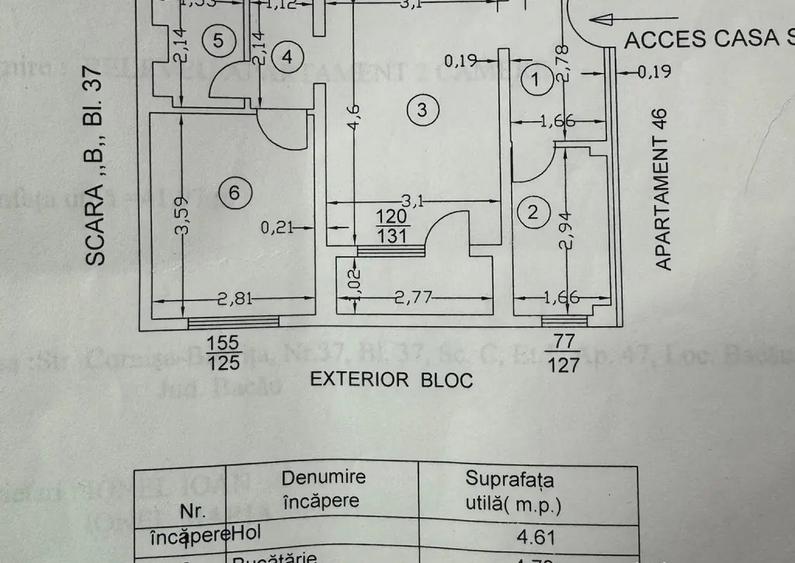 Apartament 2 camere semidecomandat etaj 1 mobilat Str. Corni?a Bistri?ei - 7