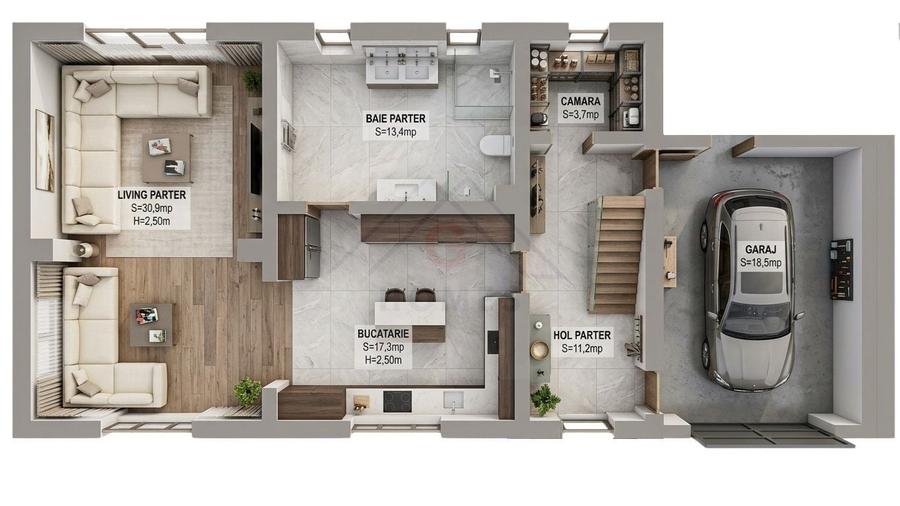 CASA INDIVIDUALA cu garaj LA PRET DE APARTAMENT. Plata esalonata. - 17