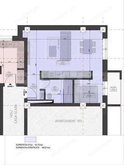 Apartament ultracentral cu 2 camere, 36.99 mp utili - 4