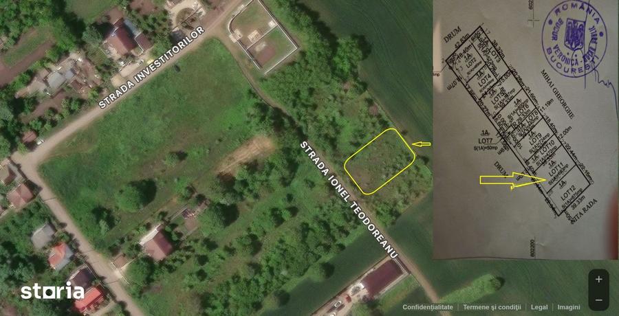 Teren intravilan 995 mp | Deschidere 22,44 m | PUZ|Postavari-Frumu?ani - 3