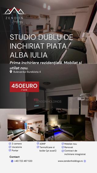 Inchiriere studio dublu 40mp Alba Iulia Prima închiriere nou - 2
