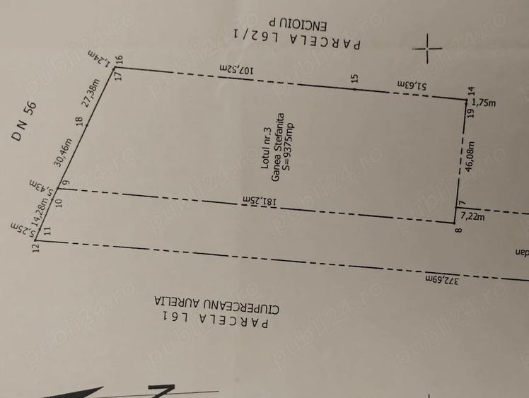 Teren de 9375 mp, în Central