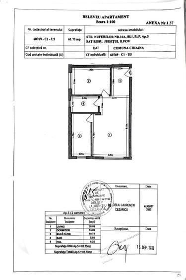 Apartament cu 2 camere semidecomandat, mobilat în Roșu