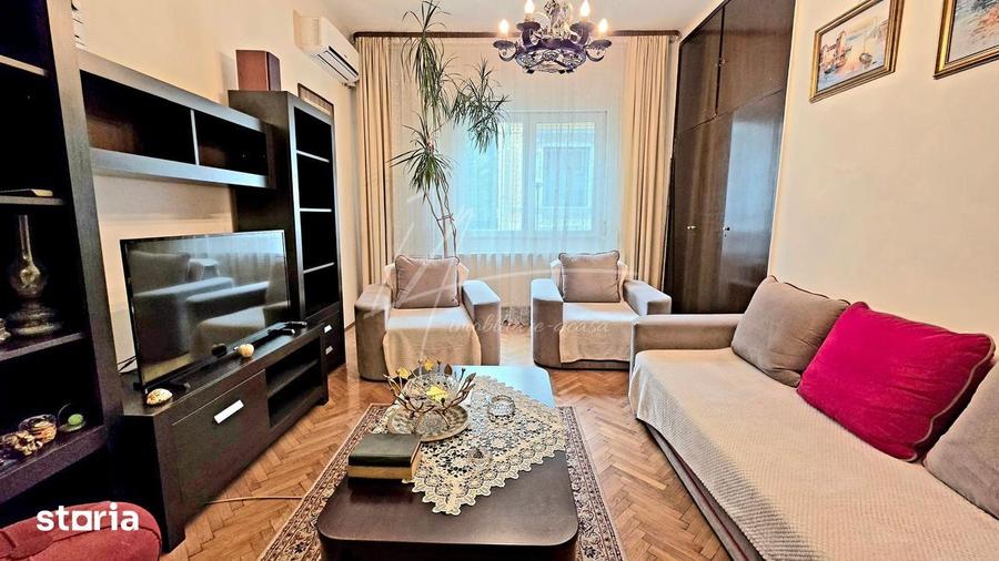 Apartament cu 2 camere decomandat, mobilat în Cișmigiu