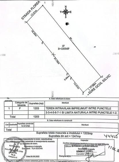 Teren de 1203 mp, în Bascov