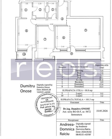 Apartament cu 3 camere decomandat în Străulești