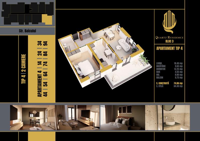 Apartament cu 2 camere în Obor