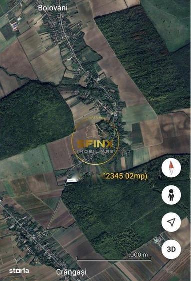 Teren de 2345 mp, în Conțești