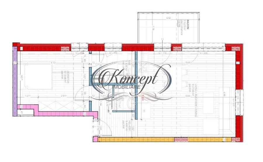 Apartament cu 2 camere semidecomandat în Dâmbul Rotund — fotografia 3