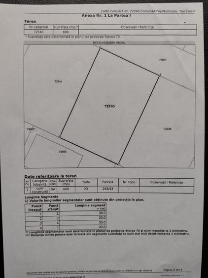 Teren Construcții intravilan de 600 mp, în Gulia