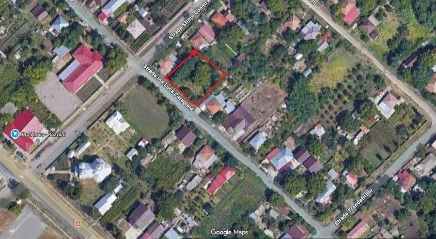 Teren de 572 mp, în Răzvani