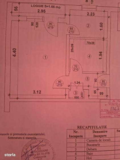 Garsonieră decomandată în Central
