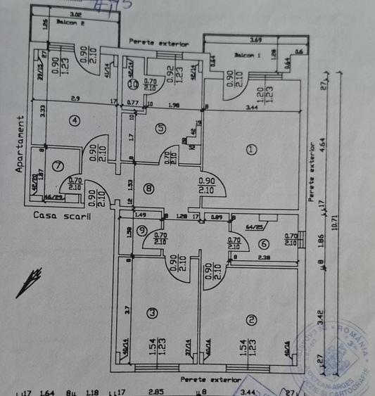 Apartament cu 4 camere decomandat în Prundu