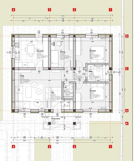 Casă cu 4 camere cu Teren 560 Mp în Dancu