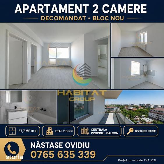 Apartament cu 2 camere decomandat în Central