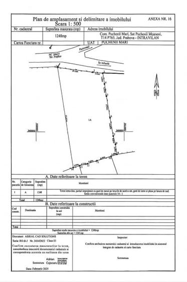 Teren Construcții intravilan de 1248 mp, în Puchenii Mari