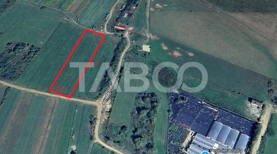 Teren Construcții intravilan de 1800 mp, în Poplaca