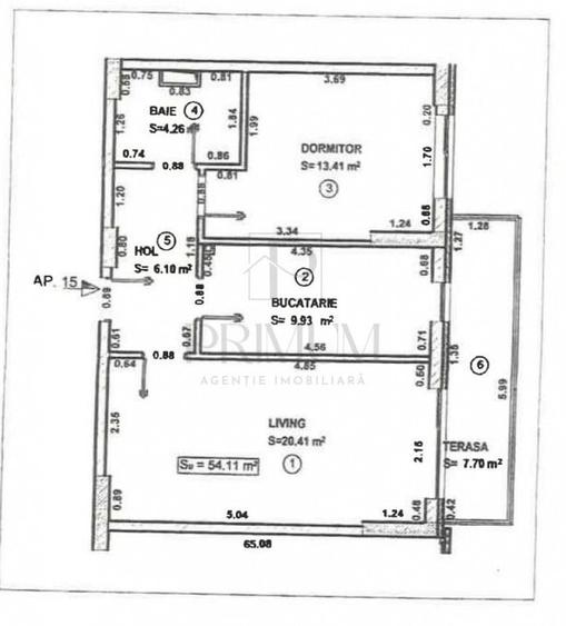 Central - 2 Camere - Etaj 2 cu LIFT - Decomandat - Bucatarie - 7