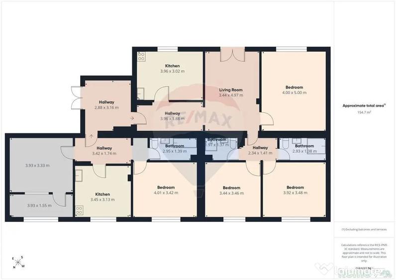 Apartament cu 4 camere decomandat în 13 Septembrie