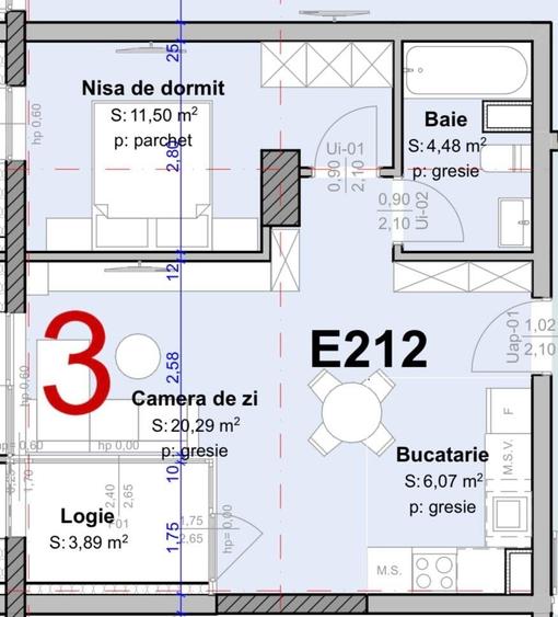 Apartament cu 2 camere semidecomandat în Florești